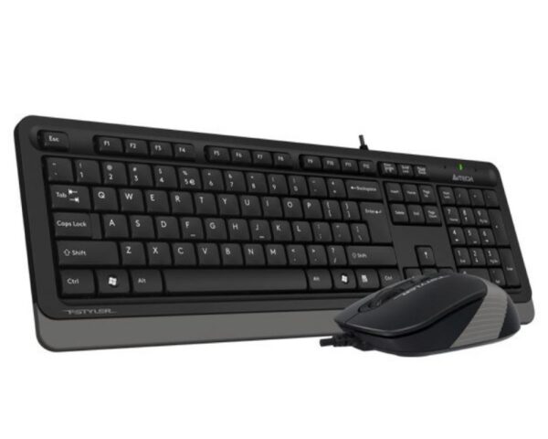 A4 TECH F1010 FSTYLER USB US siva tastatura + USB sivi miš - Image 2