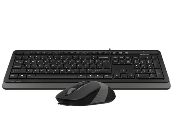 A4 TECH F1010 FSTYLER USB YU siva tastatura + USB sivi miš - Image 2