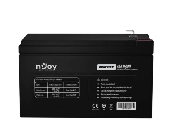 NJOY GP07122F baterija za UPS 12V 7Ah (BTVACGUOBTG2FCW01B) - Image 2