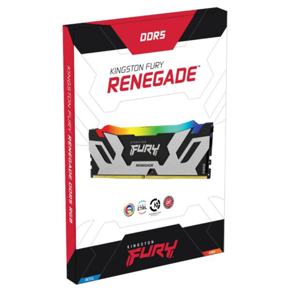 KINGSTON DIMM DDR5 32GB (2x16GB kit) 8000MT/s KF580C38RSAK2-32 FURY Renegade Silver RGB XMP